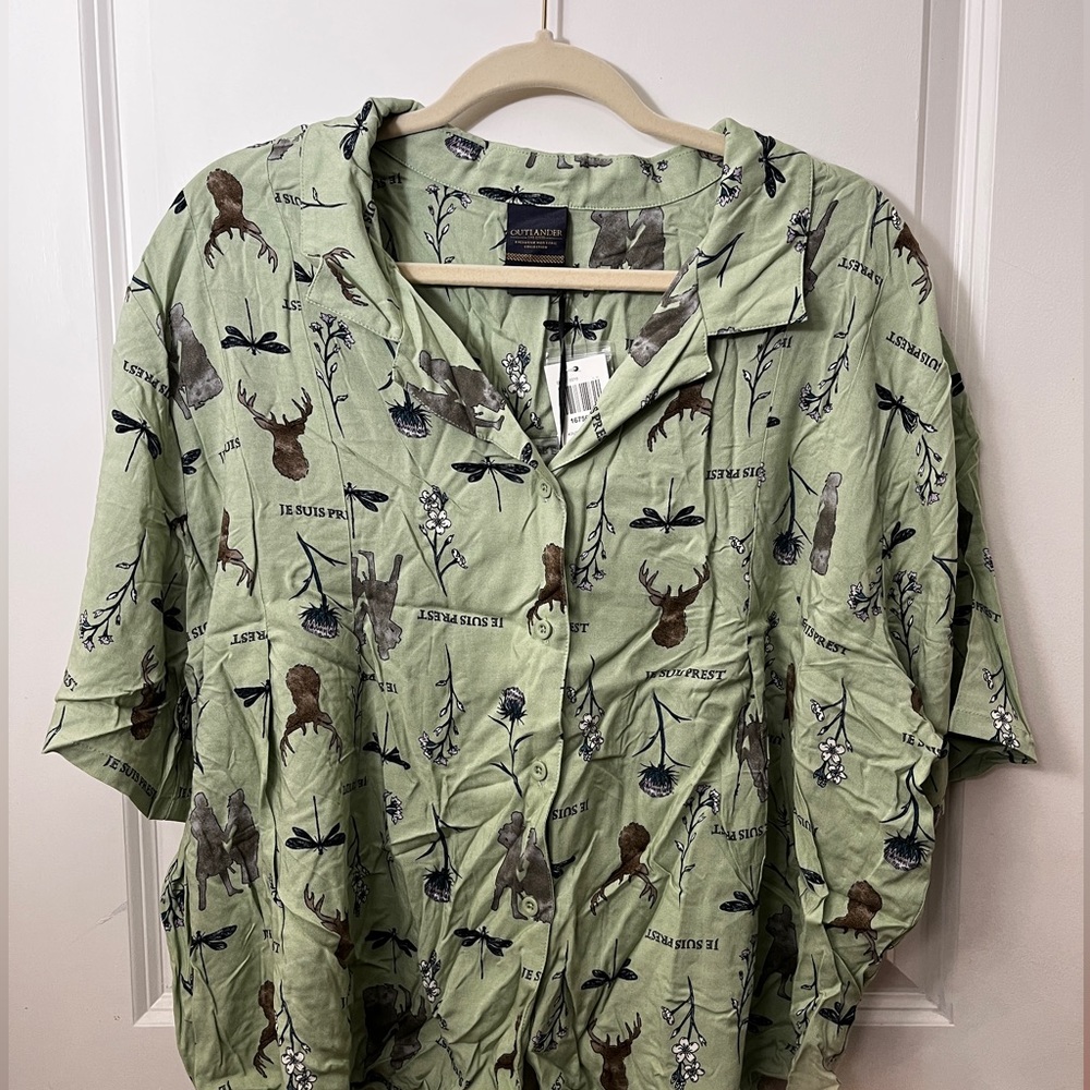 Outlander Floral Short Sleeve Button Up